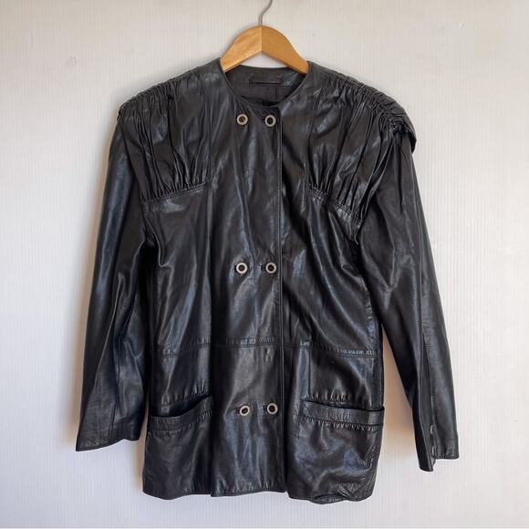 Gianni Versace | Black Leather Jacket Vintage - Picture 1 of 8